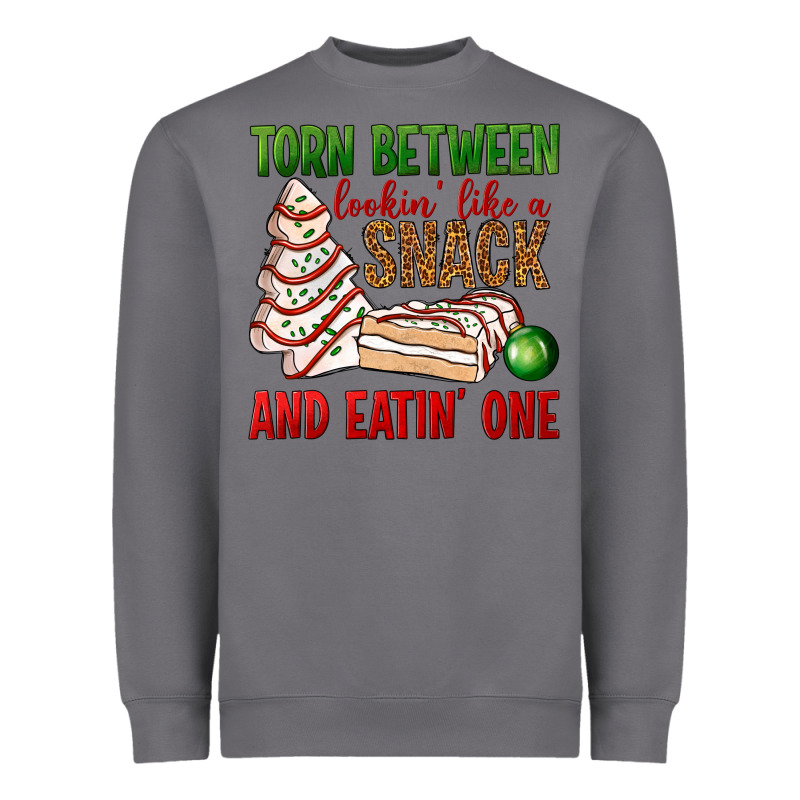 Torn Between Lookin' Like A Snack And Eatin' One Bbs Heavyweight Sweatshirt by BundleAndBundleShop | Teevron