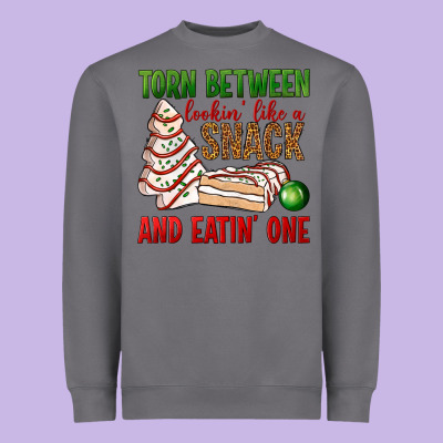 Torn Between Lookin' Like A Snack And Eatin' One Bbs Heavyweight Sweatshirt Designed By Bundleandbundleshop