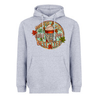 Heather Grey pumpkin spice and livin my best life Heavyweight Hoodie - CowGirlArtShop