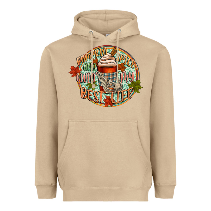 Pumpkin Spice And Livin My Best Life Heavyweight Hoodie by CowGirlArtShop | Teevron