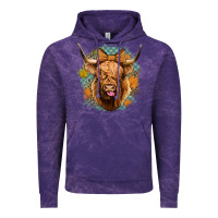 Cloud Purple fall highland cow Vintage Hoodie - Jasminsmagicworld