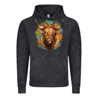 Vintage Arctic fall highland cow Vintage Hoodie - Jasminsmagicworld