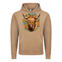 Vintage Coffee fall highland cow Vintage Hoodie - Jasminsmagicworld