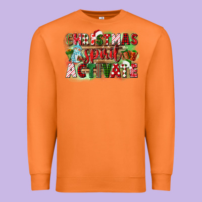 Christmas Spirit Activate Premium Sweatshirt Designed By Cowgirlartshop