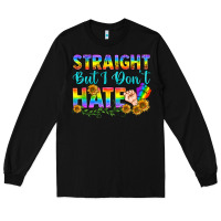 Black LGBTQ+ Straight But I Don't Hate Long Sleeve Tee - BundleAndBundleShop