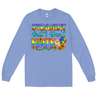 Colony Blue LGBTQ+ Straight But I Don't Hate Long Sleeve Tee - BundleAndBundleShop