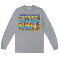 Heather Grey LGBTQ+ Straight But I Don't Hate Long Sleeve Tee - BundleAndBundleShop