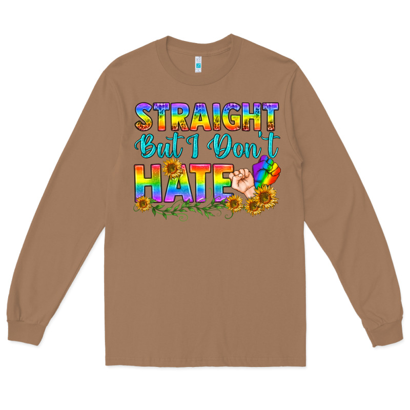 Lgbtq+ Straight But I Don't Hate Long Sleeve Tee by BundleAndBundleShop | Teevron
