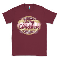 Burgundy merry christmas pink Classic Tee - MaliasSmallBusiness