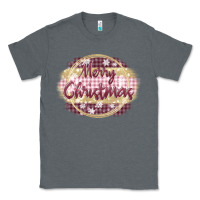 Charcoal Heather merry christmas pink Classic Tee - MaliasSmallBusiness