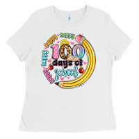 White happy 100 days of school Ladies Tee - Artiststas