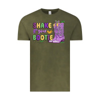 Vintage Olive shake your bootie mardi gras Vintage Tee - MaliasSmallBusiness