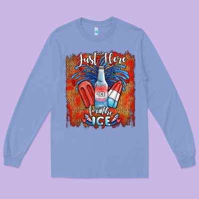 Just Here For The Ice Long Sleeve Tee Designed By Jahusdesignshop