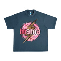Midnight Navy mama lightning bolt valentine s day Urban Heavy Tee - MaliasSmallBusiness