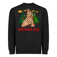 Black christmas nail bbs Heavyweight Sweatshirt - BundleAndBundleShop