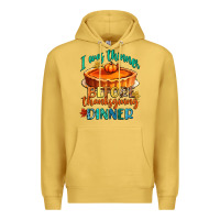 Antique Gold i was thinner before thanksgiving dinner Premium Hoodie - CowGirlArtShop