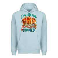 Blue Mist i was thinner before thanksgiving dinner Premium Hoodie - CowGirlArtShop