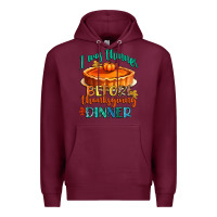 Burgundy i was thinner before thanksgiving dinner Premium Hoodie - CowGirlArtShop