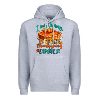 Heather Grey i was thinner before thanksgiving dinner Premium Hoodie - CowGirlArtShop