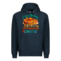 Navy i was thinner before thanksgiving dinner Premium Hoodie - CowGirlArtShop