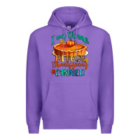 Purple i was thinner before thanksgiving dinner Premium Hoodie - CowGirlArtShop