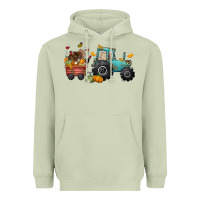 Matcha thanksgiving tractor Heavyweight Hoodie - CowGirlArtShop