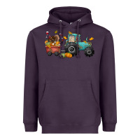 Plum thanksgiving tractor Heavyweight Hoodie - CowGirlArtShop