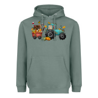 Sage thanksgiving tractor Heavyweight Hoodie - CowGirlArtShop