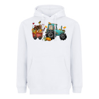 White thanksgiving tractor Heavyweight Hoodie - CowGirlArtShop