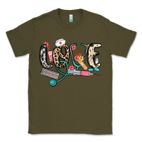 Army Green love nurse Classic Tee - NancyCooperArtShop