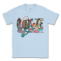 Dusty Blue love nurse Classic Tee - NancyCooperArtShop