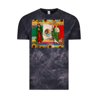 Cloud Black mexico flag our lady of guadalupe san judas sunflower Vintage Tee - JahusDesignShop