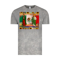 Cloud Rock mexico flag our lady of guadalupe san judas sunflower Vintage Tee - JahusDesignShop