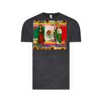 Vintage Black mexico flag our lady of guadalupe san judas sunflower Vintage Tee - JahusDesignShop