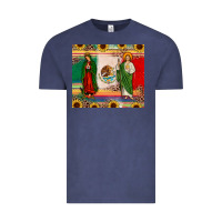 Vintage Denim mexico flag our lady of guadalupe san judas sunflower Vintage Tee - JahusDesignShop