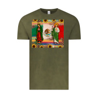Vintage Olive mexico flag our lady of guadalupe san judas sunflower Vintage Tee - JahusDesignShop