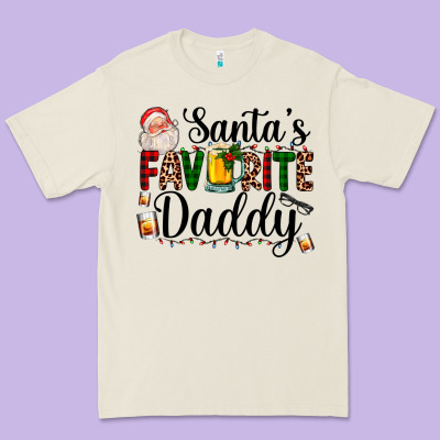 Santa's Favorite Daddy Premium Tee Designed By Adodesignshop
