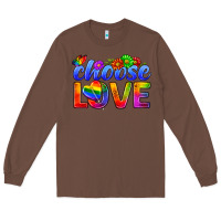 Chestnut Pride LGBTQ+ Choose Love Long Sleeve Tee - BundleAndBundleShop