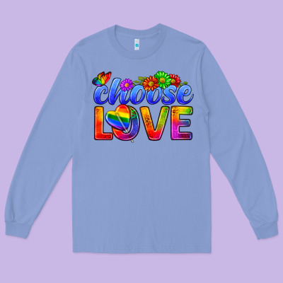 Pride Lgbtq+ Choose Love Long Sleeve Tee Designed By Bundleandbundleshop