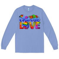 Colony Blue Pride LGBTQ+ Choose Love Long Sleeve Tee - BundleAndBundleShop