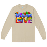 Mushroom Pride LGBTQ+ Choose Love Long Sleeve Tee - BundleAndBundleShop