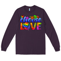 Plum Pride LGBTQ+ Choose Love Long Sleeve Tee - BundleAndBundleShop