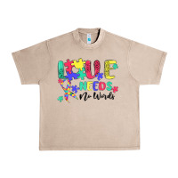 French Oak love needs no words autism Urban Heavy Tee - MaliasSmallBusiness