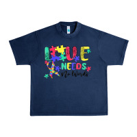 Navy love needs no words autism Urban Heavy Tee - MaliasSmallBusiness