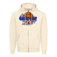 Sandshell Game day Basketball Zipper Hoodie - NancyCooperArtShop