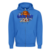 True Royal Game day Basketball Zipper Hoodie - NancyCooperArtShop