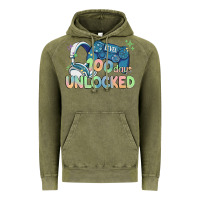 Vintage Olive level 100 days unlocked Vintage Hoodie - MaliasSmallBusiness