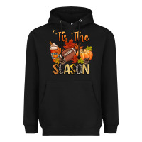 Black tis the season football Heavyweight Hoodie - CowGirlArtShop