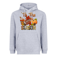 Heather Grey tis the season football Heavyweight Hoodie - CowGirlArtShop