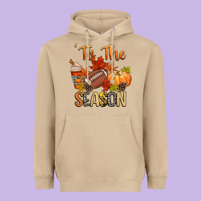Tis The Season Football Heavyweight Hoodie Designed By Cowgirlartshop